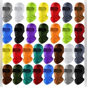 Many different colors of ski masks